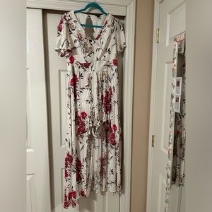 High low romper with skirt